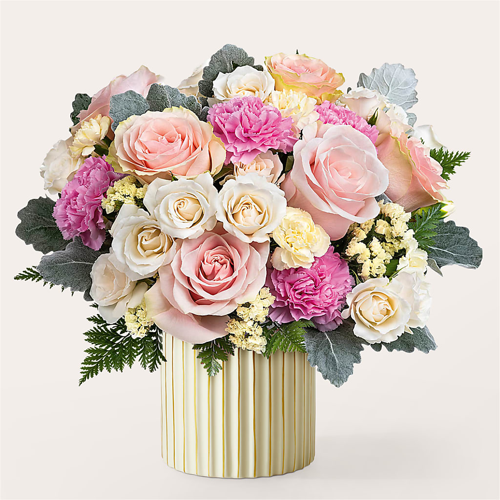 Blissful Moments Bouquet with Ivory Vase – KIEFER'S FLORIST, Coshocton OH