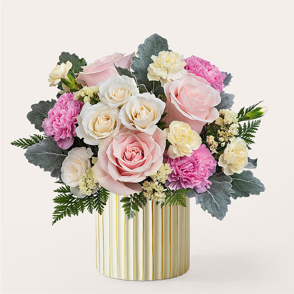 Blissful Moments Bouquet with Ivory Vase – KIEFER'S FLORIST, Coshocton OH