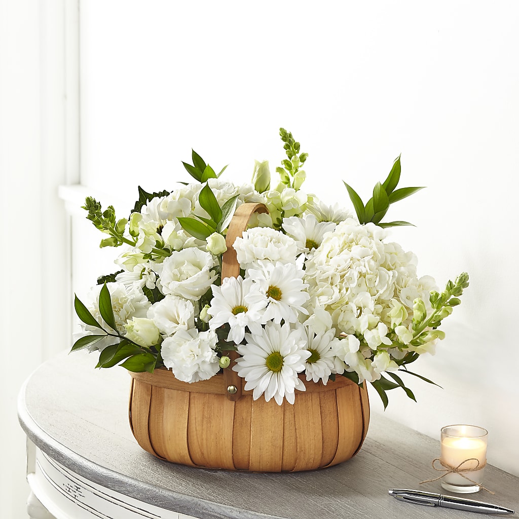 Pure Ivory Basket – KIEFER'S FLORIST, Coshocton OH