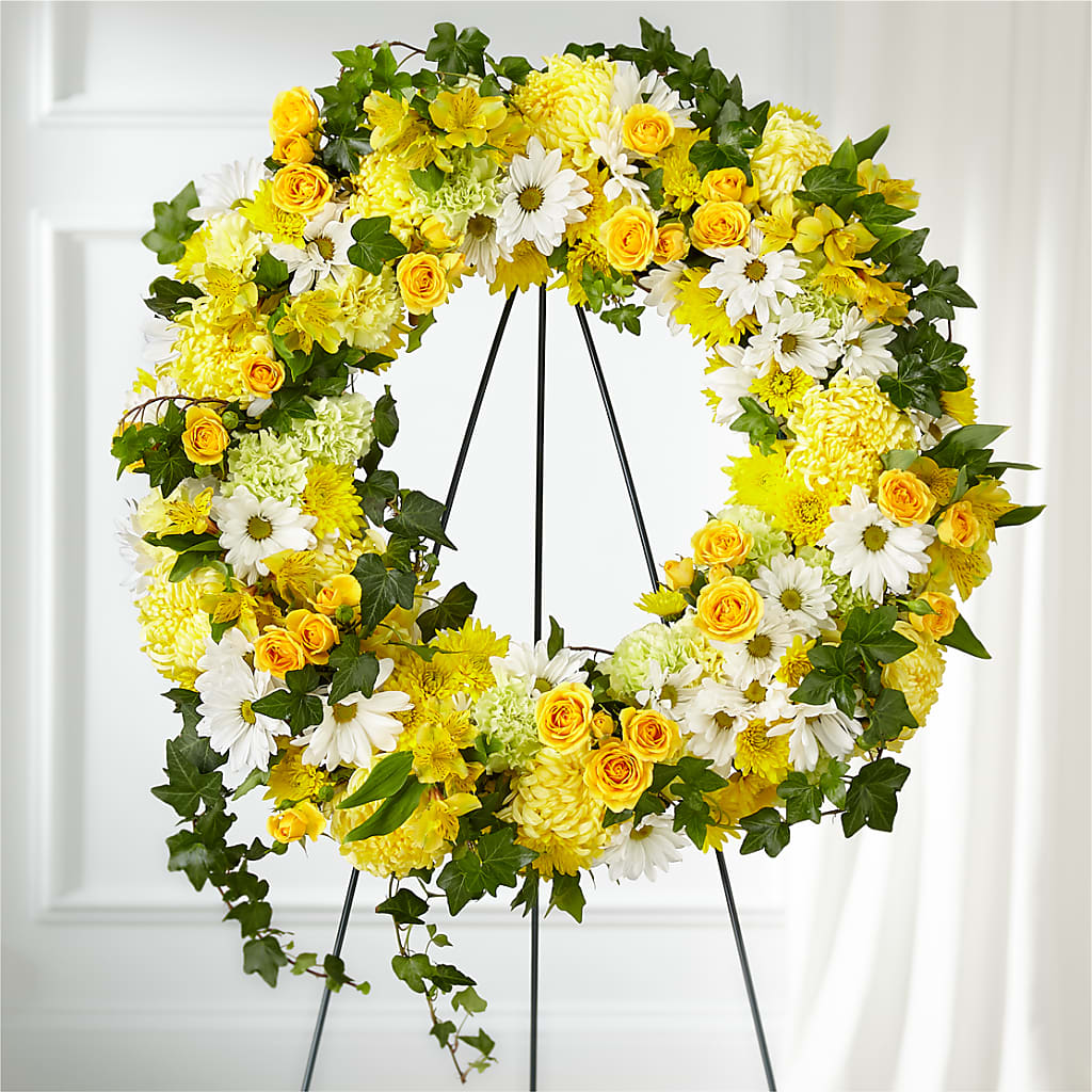 Golden Remembrance Wreath – KIEFER'S FLORIST, Coshocton OH