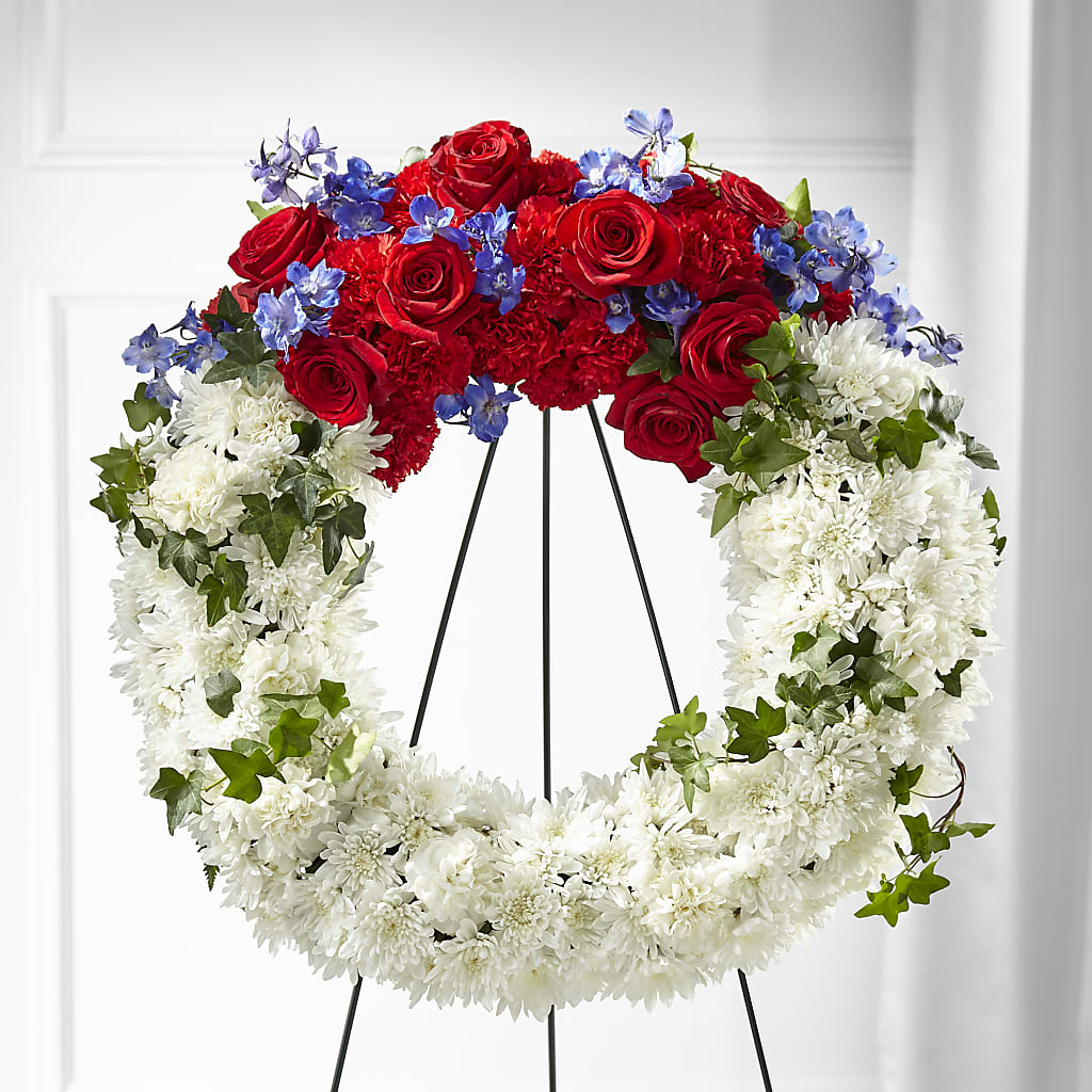 Patriotic Passion Wreath – KIEFER'S FLORIST, Coshocton OH