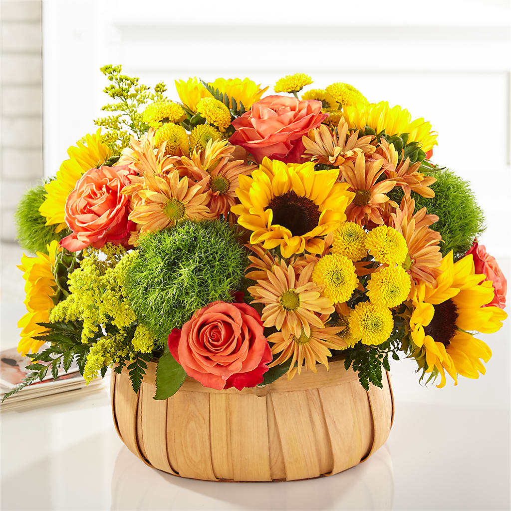 Harvest Sunflower Basket – KIEFER'S FLORIST, Coshocton OH
