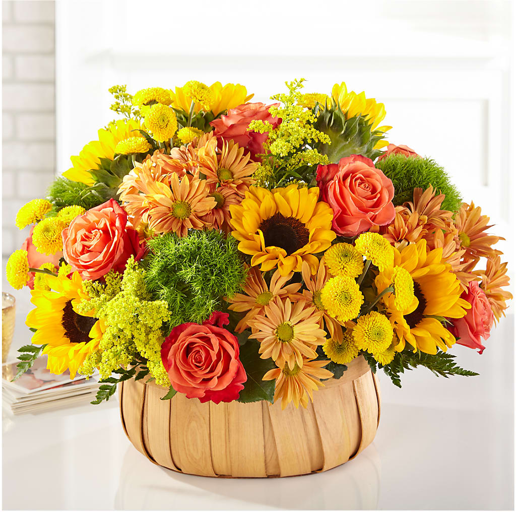 Harvest Sunflower Basket – KIEFER'S FLORIST, Coshocton OH