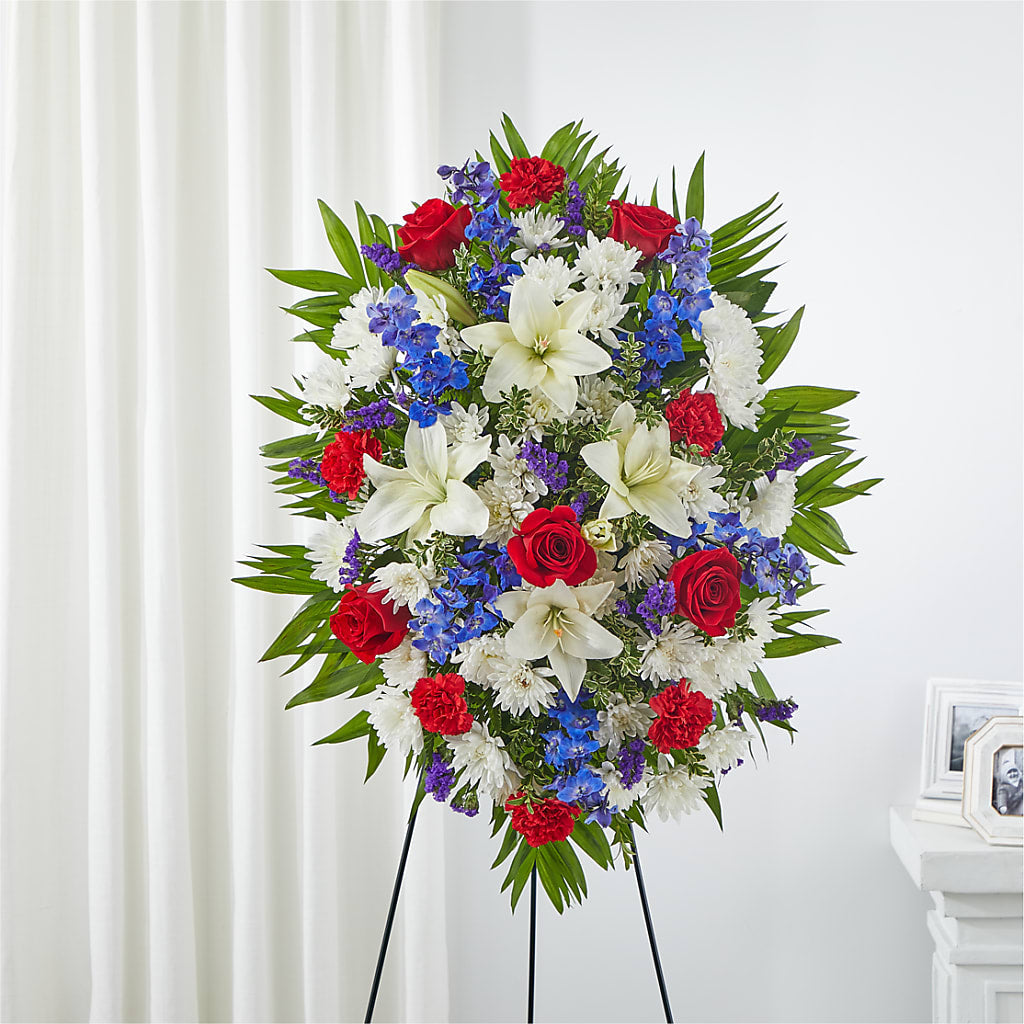 Cherished Service Standing Spray – KIEFER'S FLORIST, Coshocton OH