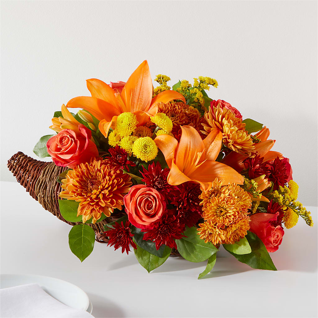 Bouquet of Blessings Cornucopia – KIEFER'S FLORIST, Coshocton OH