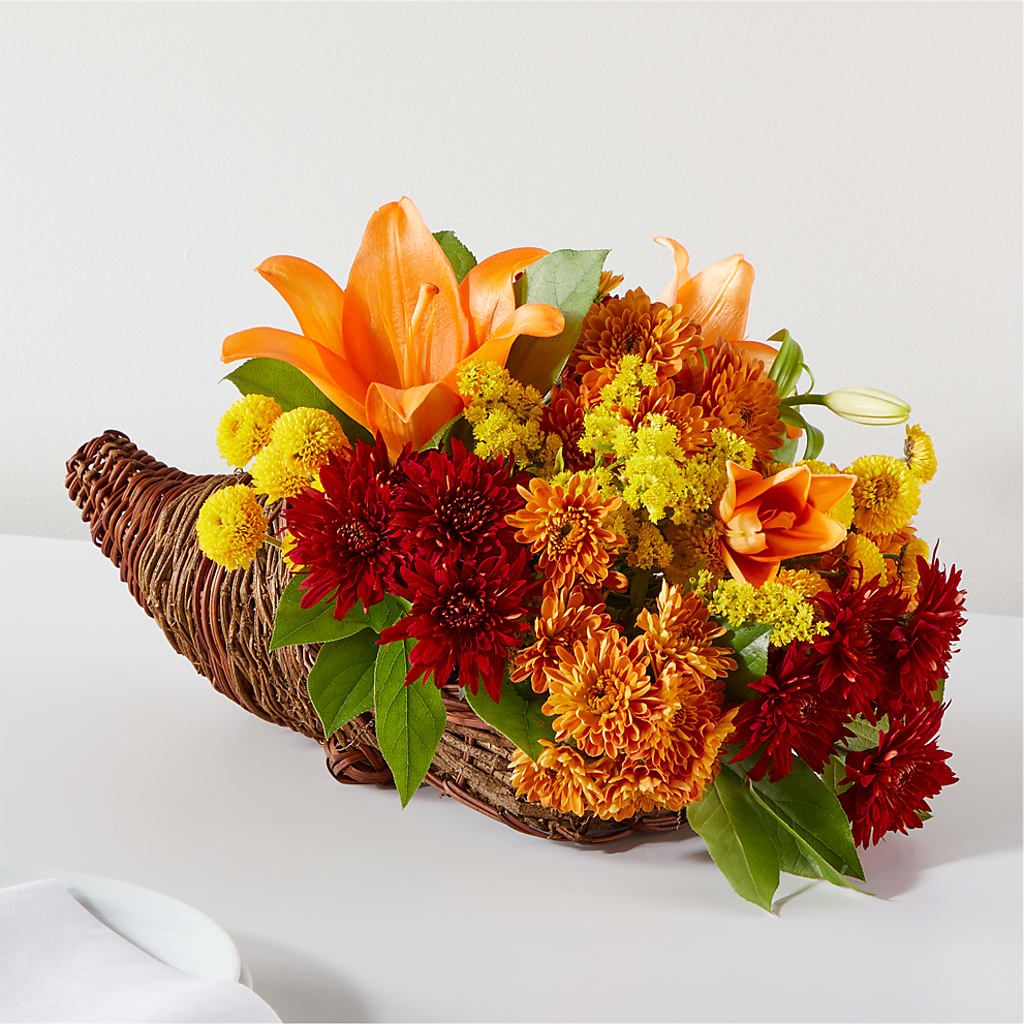 Bouquet of Blessings Cornucopia – KIEFER'S FLORIST, Coshocton OH