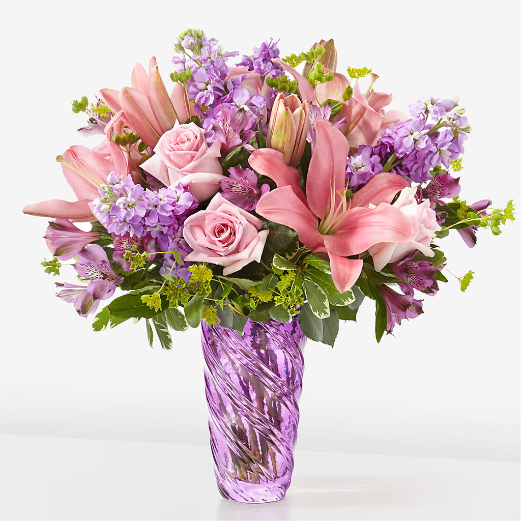 Precious Petals Bouquet with Luxe Swirl Vase – KIEFER'S FLORIST, Coshocton OH