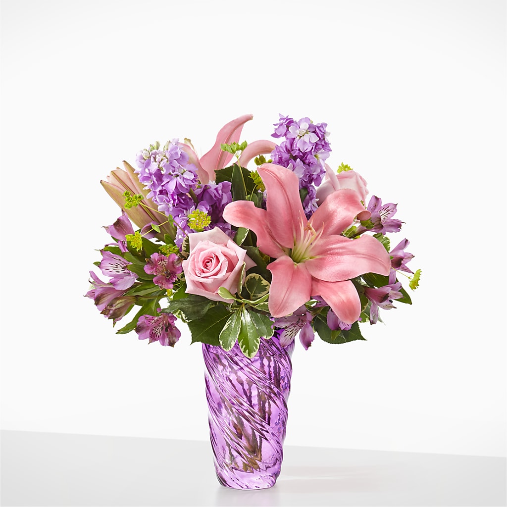 Precious Petals Bouquet with Luxe Swirl Vase – KIEFER'S FLORIST, Coshocton OH