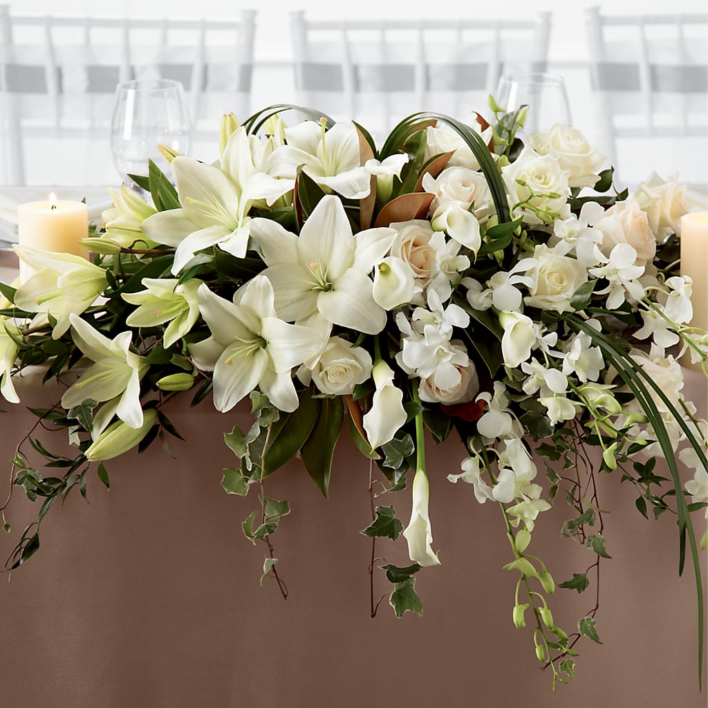 White Linen Arrangement – KIEFER'S FLORIST, Coshocton OH