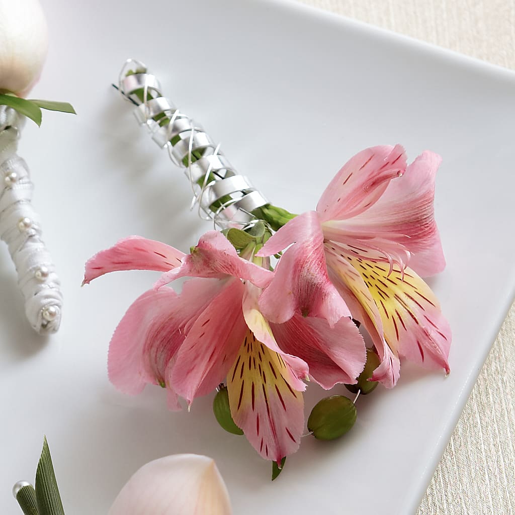Pink Peruvian Lily Boutonniere – KIEFER'S FLORIST, Coshocton OH