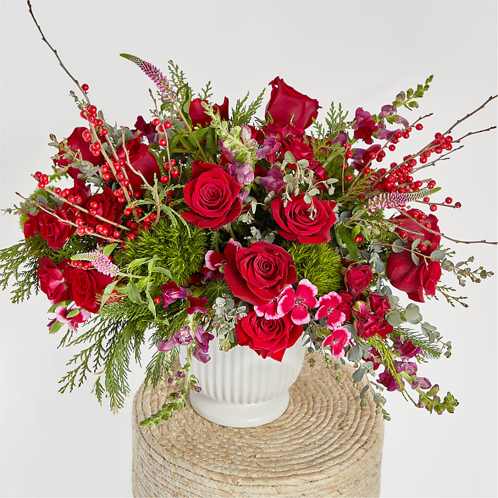 Big Red Bow Bouquet – KIEFER'S FLORIST, Coshocton OH
