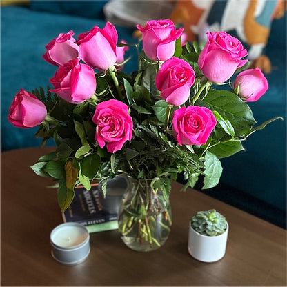Long Stem Pink Rose Bouquet – KIEFER'S FLORIST, Coshocton OH