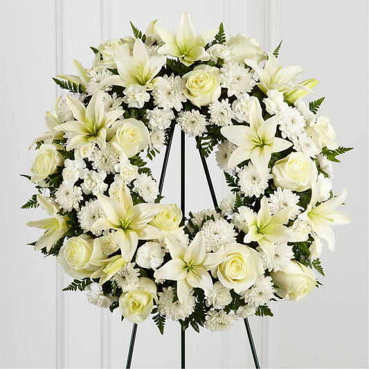 Treasured Tribute Wreath – KIEFER'S FLORIST, Coshocton OH