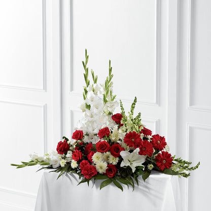 Crimson & White Arrangement – KIEFER'S FLORIST, Coshocton OH