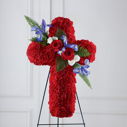 Faithful Hero Floral Cross – KIEFER'S FLORIST, Coshocton OH