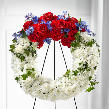 Patriotic Passion Wreath – KIEFER'S FLORIST, Coshocton OH