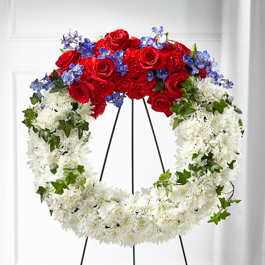 Patriotic Passion Wreath – KIEFER'S FLORIST, Coshocton OH