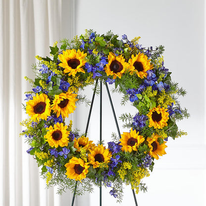 Bright Rays Wreath – KIEFER'S FLORIST, Coshocton OH