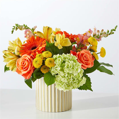 Autumn Sunshine Bouquet with Ivory Vase – KIEFER'S FLORIST, Coshocton OH