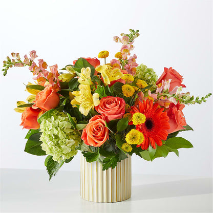 Autumn Sunshine Bouquet with Ivory Vase – KIEFER'S FLORIST, Coshocton OH