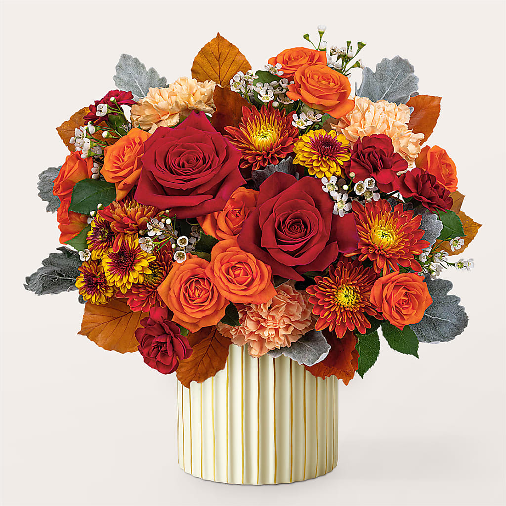 Merlot Bouquet with Ivory Vase – KIEFER'S FLORIST, Coshocton OH