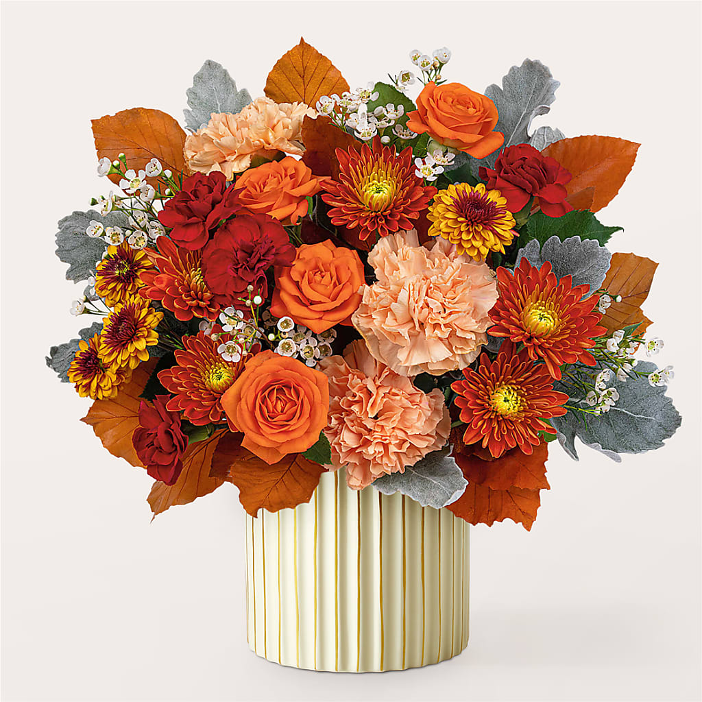 Merlot Bouquet with Ivory Vase – KIEFER'S FLORIST, Coshocton OH