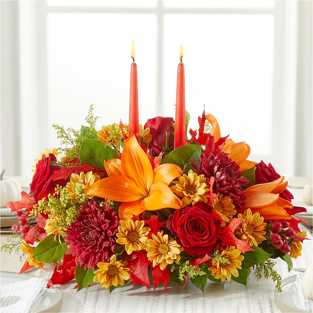 Autumn's Embrace Centerpiece – KIEFER'S FLORIST, Coshocton OH