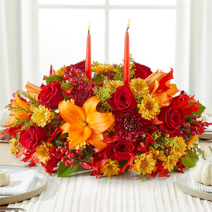 Autumn's Embrace Centerpiece – KIEFER'S FLORIST, Coshocton OH