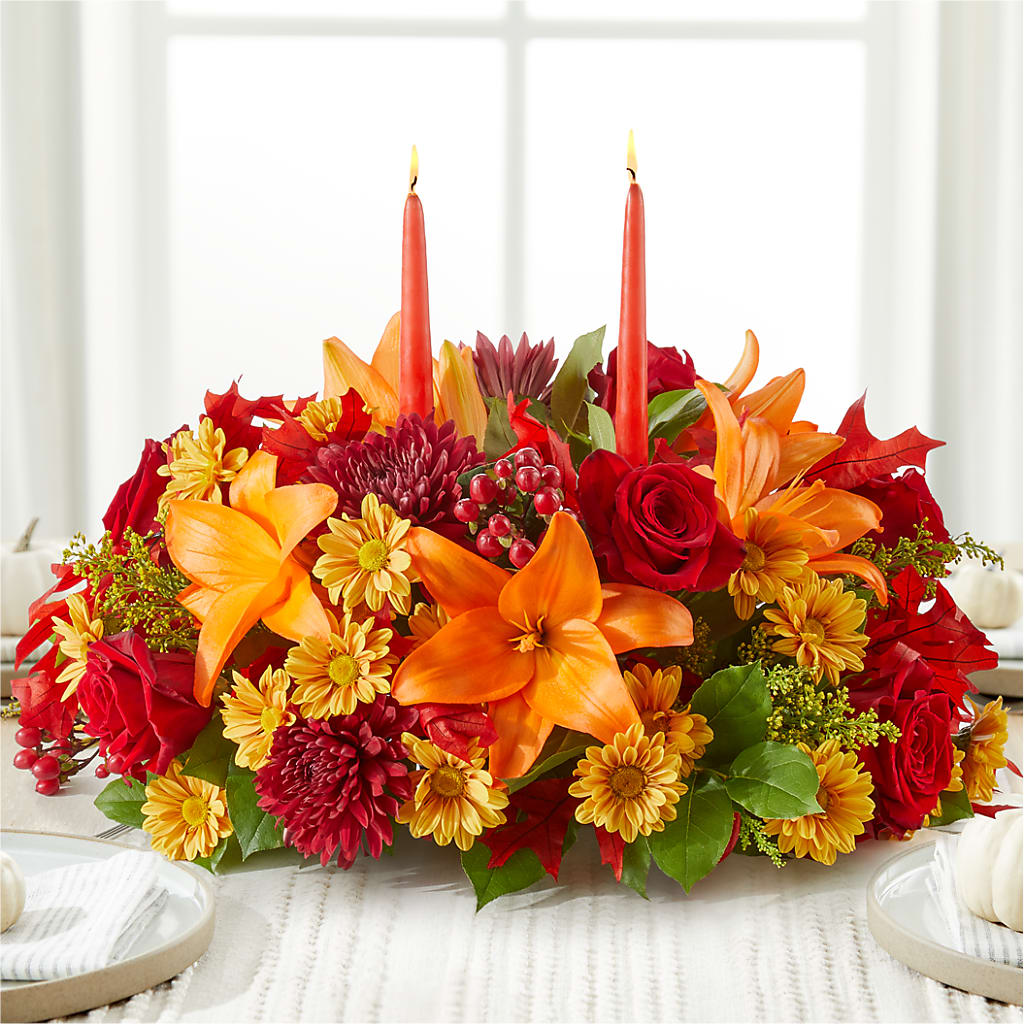 Autumn's Embrace Centerpiece – KIEFER'S FLORIST, Coshocton OH