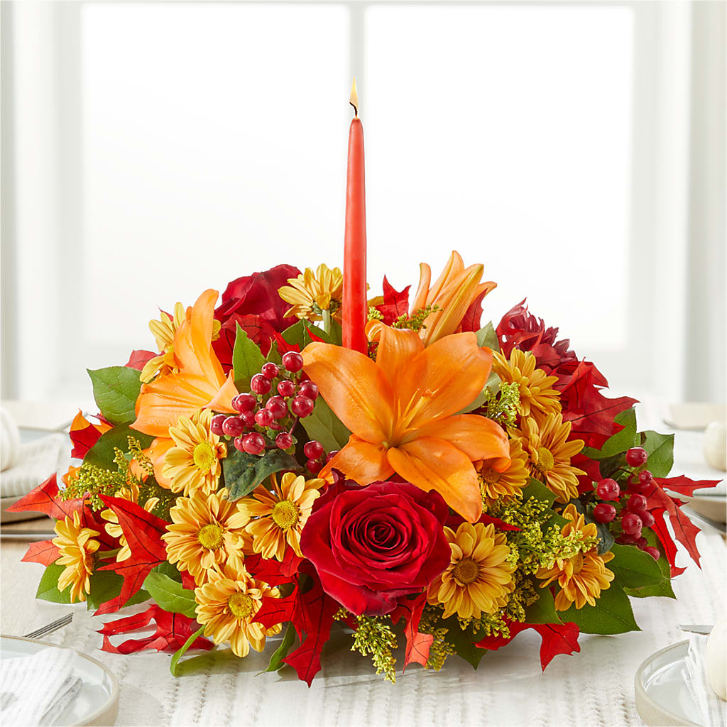 Autumn's Embrace Centerpiece – KIEFER'S FLORIST, Coshocton OH