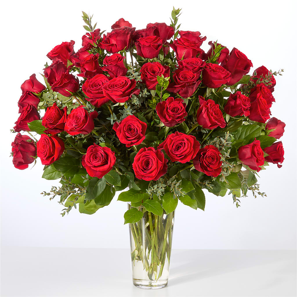 Forever Yours Fifty Stem Red Rose Bouquet – KIEFER'S FLORIST, Coshocton OH