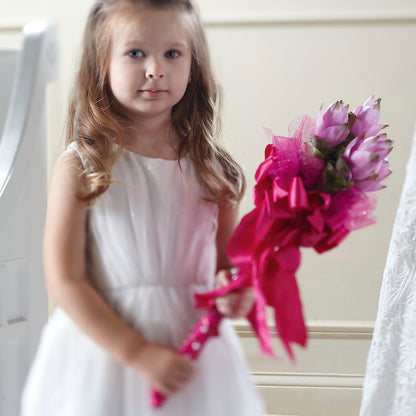 Sparkle Pink Flower Girl Bouquet – KIEFER'S FLORIST, Coshocton OH