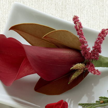 Red Calla Boutonniere – KIEFER'S FLORIST, Coshocton OH