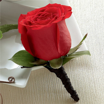 Red Rose Boutonniere – KIEFER'S FLORIST, Coshocton OH